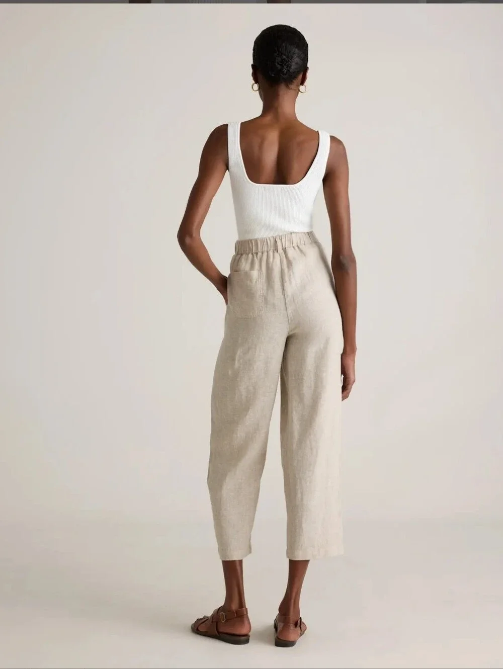 QUINCE 100% EUROPEAN LINEN PANTS FLAX SZ XS